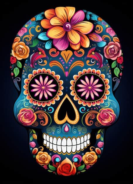 Premium AI Image | Mexican Religiosity Skull and Day of the Dead Traditions