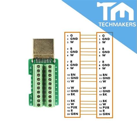 HDMI 9 Pin Solderless Port Connector Repair Kit