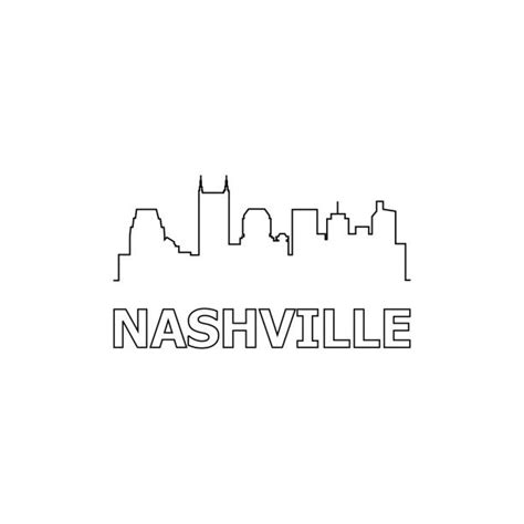 Nashville Outline An Outline Of The Nashville Skyline