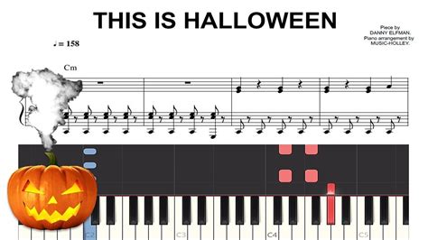 This is Halloween (easy piano sheet) - YouTube