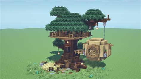 Minecraft Tutorial - How to Build a Tree House - YouTube