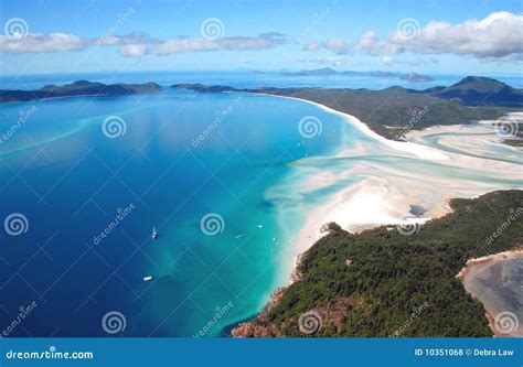 Aerial View of Whitehaven Beach Stock Photo - Image of reserve, summer ...