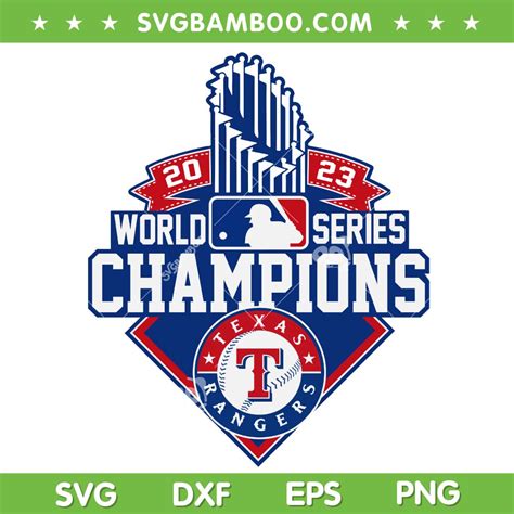 Texas Rangers World Series Champions SVG