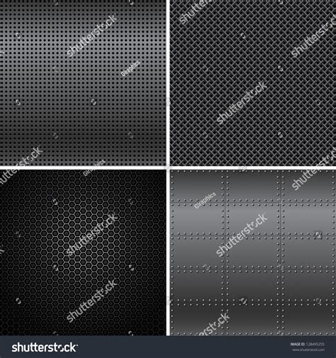 Black Metal Textures Vector Black Metal Stock Vector (Royalty Free ...