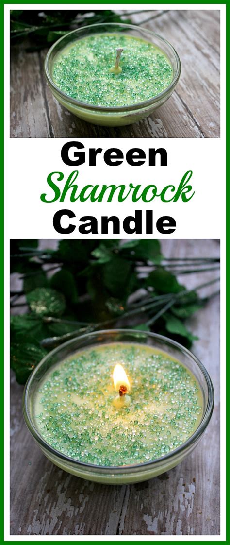 DIY Green Shamrock Candle- Easy Homemade Soy Candle