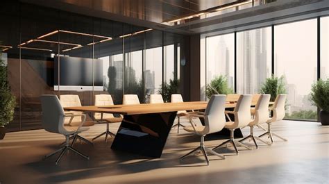 Premium AI Image | Corporate Meeting Room with Modern Furniture