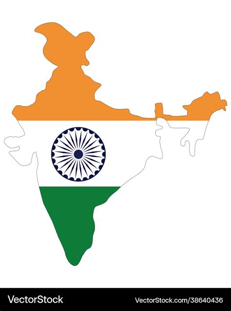 Map Of India With Flag Colour - Emelia Morganica