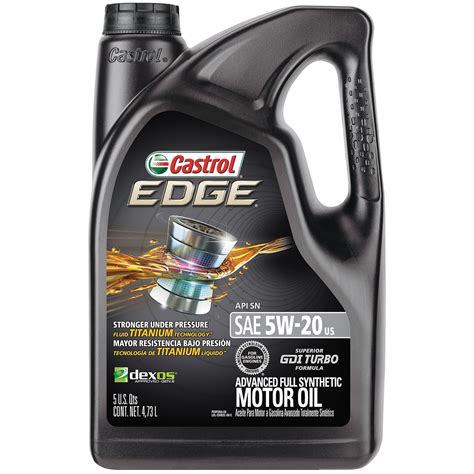 Castrol EDGE 5W-20 Advanced Full Synthetic Motor Oil, 5 QT - Walmart.com