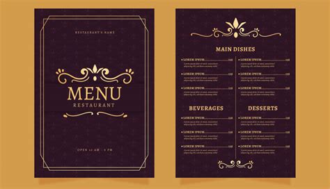 Restaurant Menu Design Cover