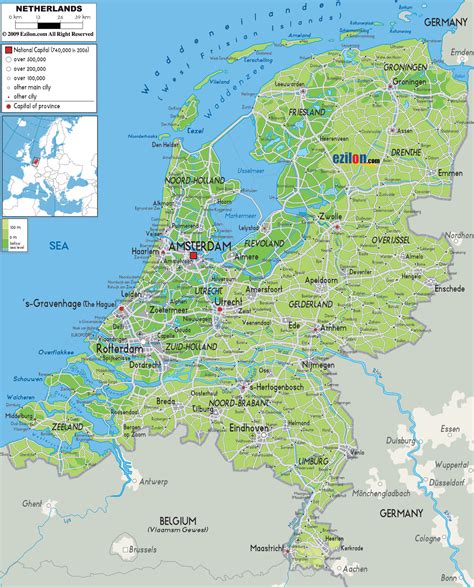 Maps of Holland | Detailed map of Holland in English | Tourist map of ...