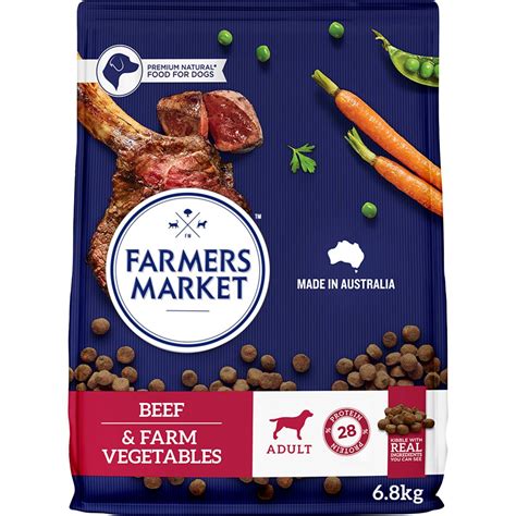 Farmers Market Adult Dry Dog Food Beef & Farm Vegetables 6.8kg | Woolworths