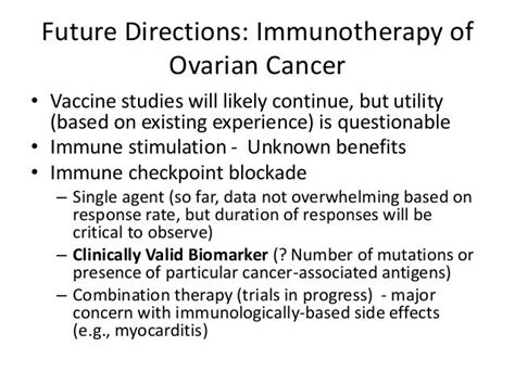 Immunotherapy Update for Ovarian Cancer