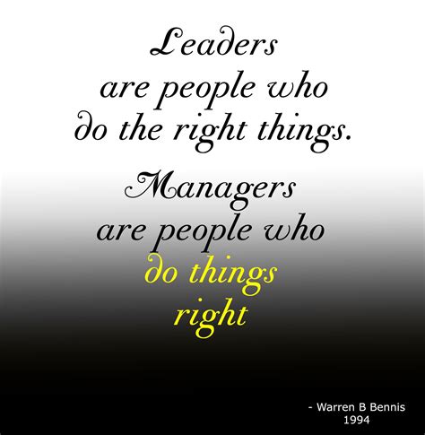 Leader Versus Manager Quotes. QuotesGram