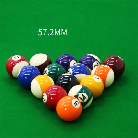 1 Set Pool Table Billiard Balls Set 57.2mm Pool Billiards Accessories ...