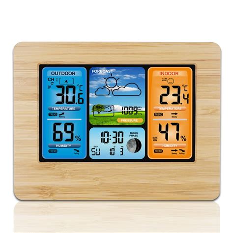 Wireless Weather Station with Color HD Display, LCD Digital Weather ...