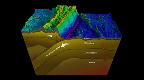 Labeled Mariana Trench Diagram