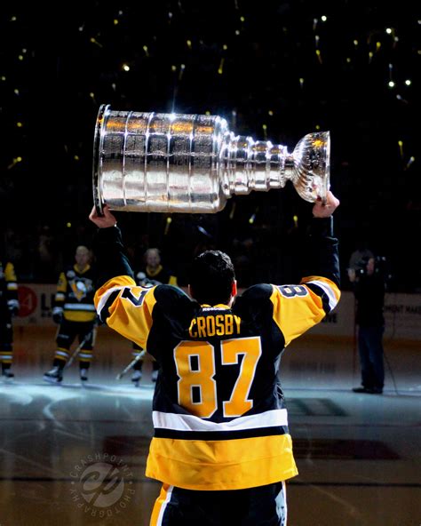 For Sure, Sidney Crosby hoists the Stanley Cup at the 2016...