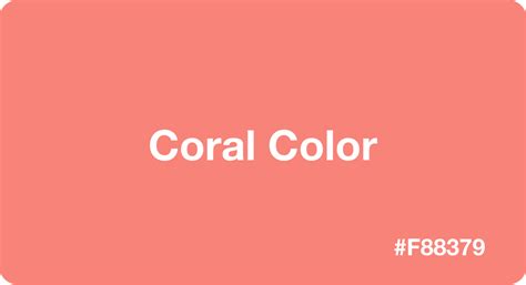 Coral Colar with Hex Code