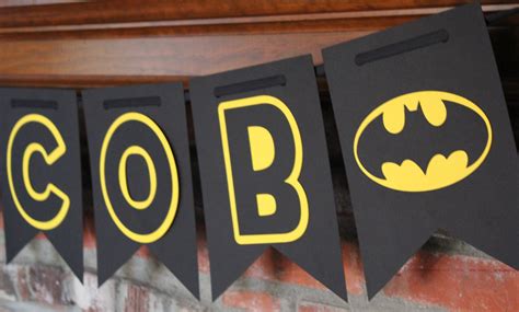 Personalized Batman Banner Batman Birthday Banner Batman