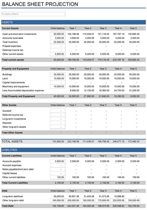 Revenue Projection Template Excel | TUTORE.ORG - Master of Documents