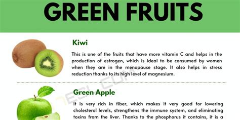 Green Fruits: List of Green Fruits with Their Benefits - English Saga