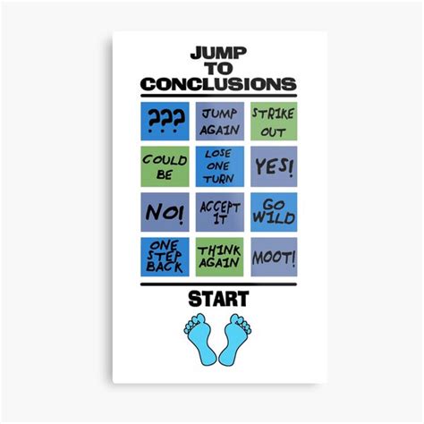 "Jump To Conclusions Mat" Metal Print for Sale by barrelroll909 | Redbubble