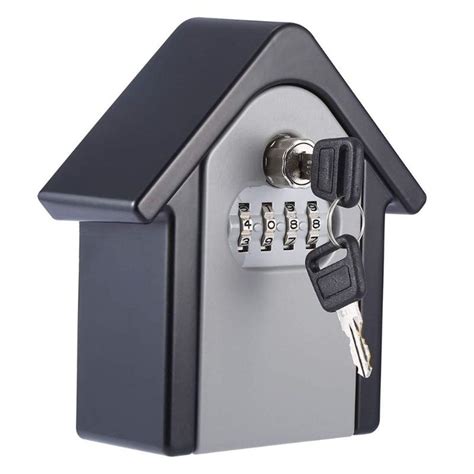 Aluminum Alloy Password Box Wall Mounted Key Lock Box 4 Digit Code ...