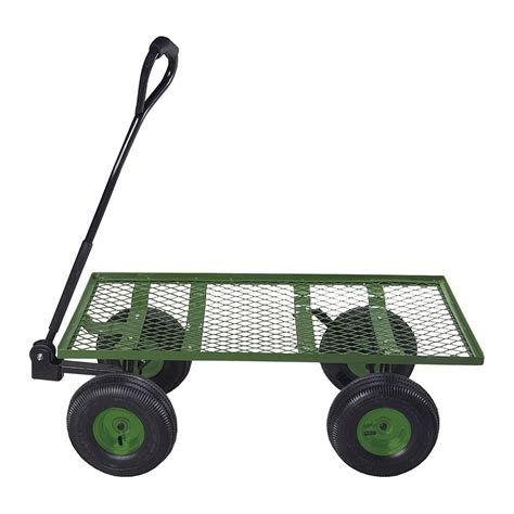 Tahoe 60605098 Green Steel Flatbed Garden Utility Cart