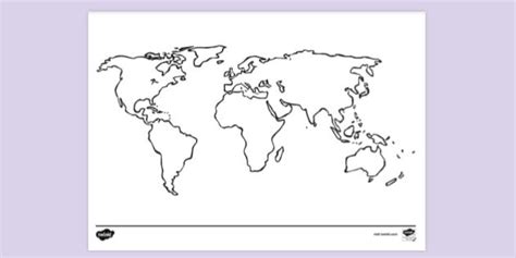 FREE! - World Map Colouring Sheet | Colouring | Colouring Sheets