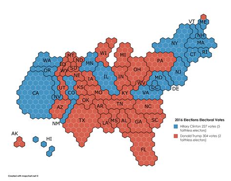 The new United States Electoral College Cartogram map - Blog - MapChart