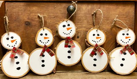 SALE Snowmen ornaments two per order birch snowmen | Etsy in 2020 ...