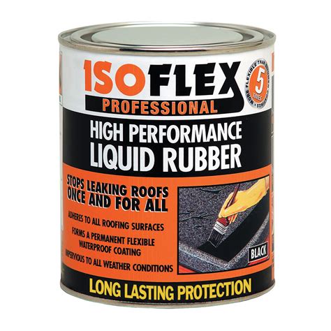 Isoflex Liquid Rubber Black Roof Sealant 4.25L | Departments | DIY at B&Q