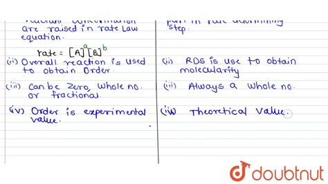 [Marathi] Distinguish between: Order and Molecularity.