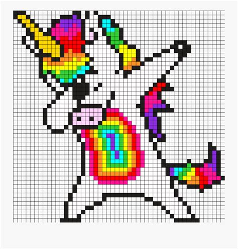 Dabbing Unicorn Pixel Art Grid , Free Transparent Clipart - ClipartKey