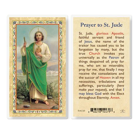 Prayer To St Jude Laminated Prayer Cards 25 Pack | Images and Photos finder