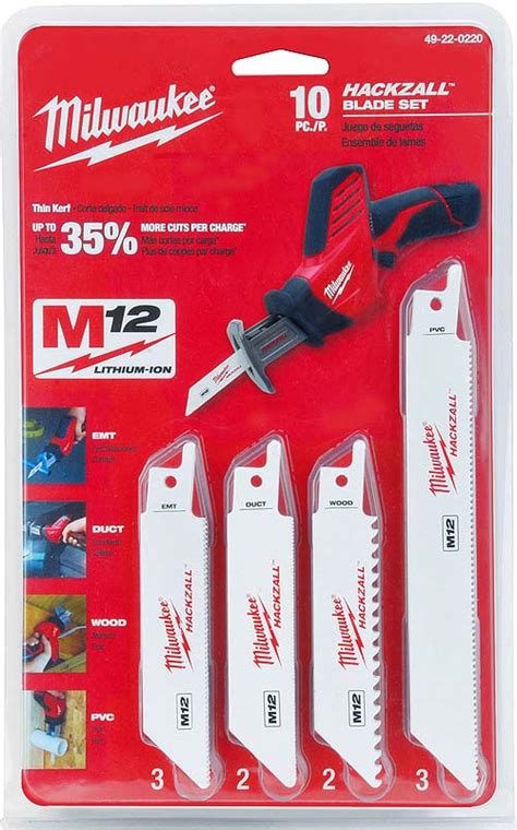 Diamond Tool: Milwaukee 49-22-0220 M12 Hackzall™ Blades - 10 Piece General