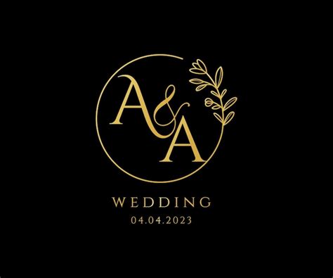 Premium Vector | Vector AA initial wedding monogram logo wedding logo ...