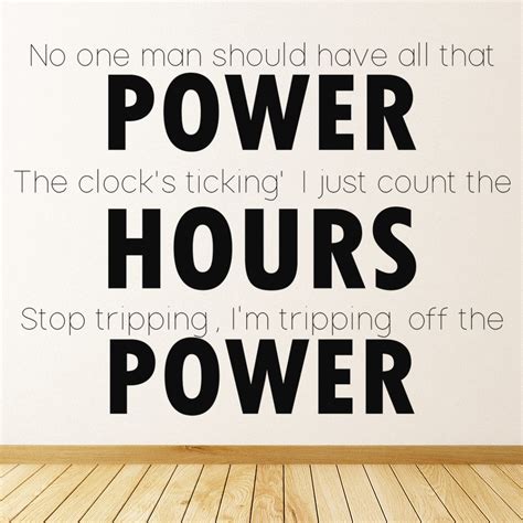 Kanye West Power Song Lyrics Wall Sticker