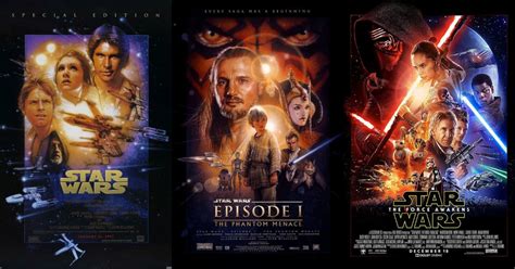 Star Wars Movie Poster Set Star Wars Inspired Art Print Movie Poster ...