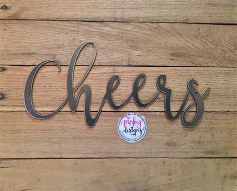 Cheers Metal Sign 4 FT Cheers Sign Bar Sign Drinking