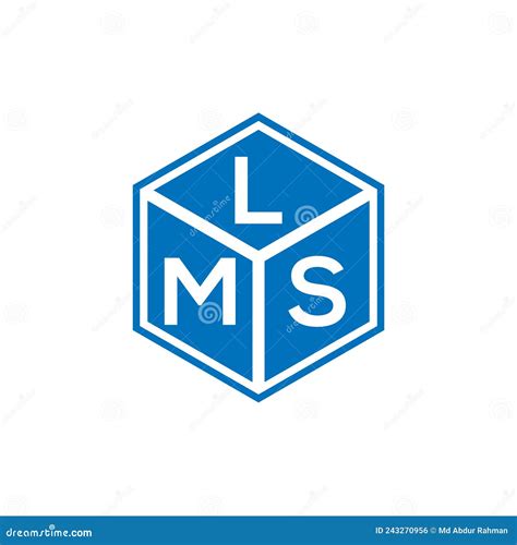 LMS Letter Logo Design on Black Background. LMS Creative Initials ...