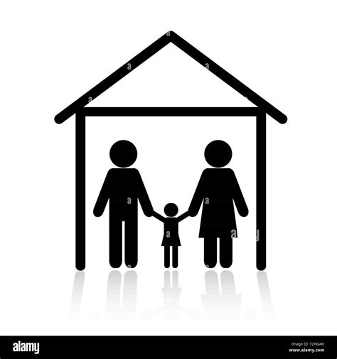 Family in sweet home icon vector Stock Vector Image & Art - Alamy