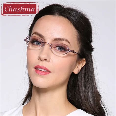 Chashma Brand Luxury Tint Lenses Myopia Glasses Reading Glasses Diamond ...