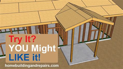 How to build a gable roof porch - kobo building