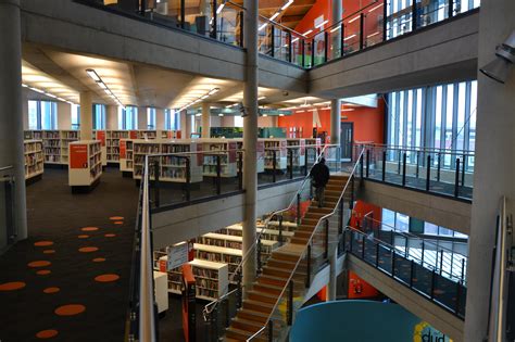 Free picture: indoors, modern, library, structure, architecture, shelf ...