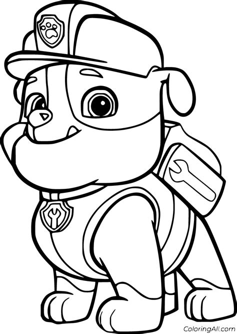 Rubble Paw Patrol Coloring Pages (12 Free Printables) - ColoringAll