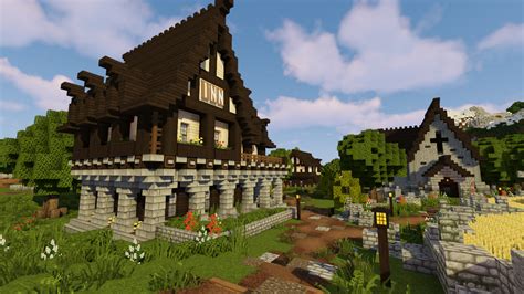 Minecraft Medieval Village With Castle World Download - BlueNerd