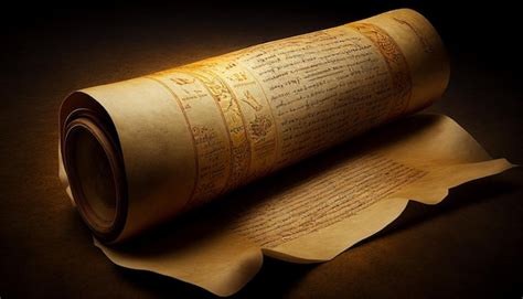 Premium AI Image | Papyrus scroll made of old paper or parchment