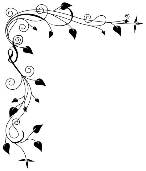 Black And White Flower Border Clipart | Clipart library - Free | Clip ...