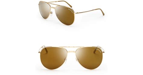 Burberry Folding Aviator Sunglasses in Metallic | Lyst